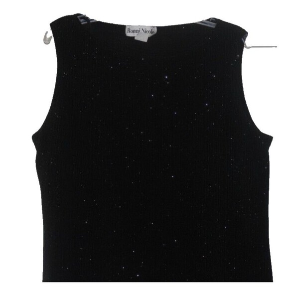 Ronni Nicole By Ouida Women's Shimmery Tunic Top Fringe Hem Size 16 - Picture 2 of 6